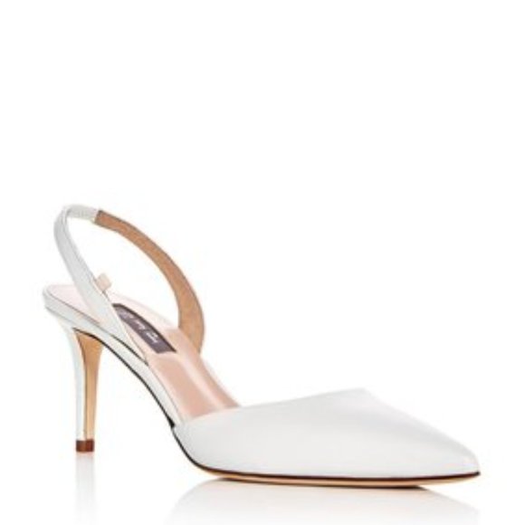 SJP by Sarah Jessica Parker Shoes - SJP Bliss Pointed Toe Slingback Leather White 38